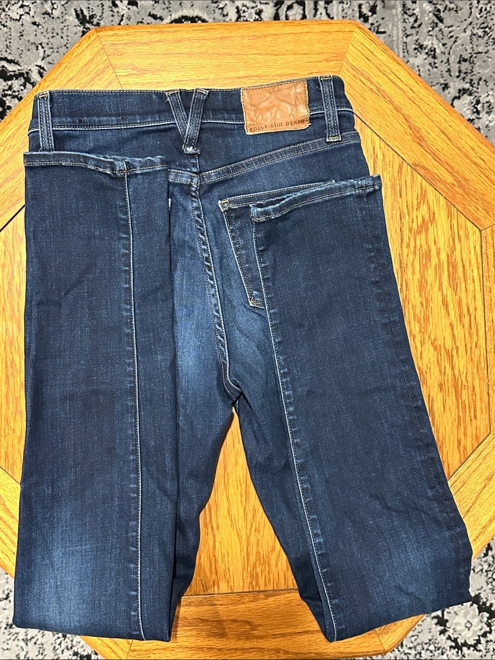 *POINT SUR* Dark Blue Skinny Denim Jeans California Made in USA Size 26 - Picture 8 of 8
